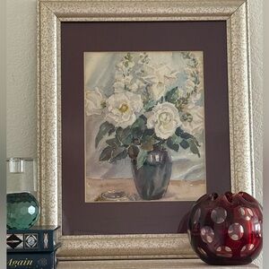 Elegant Floral Framed Watercolor Art